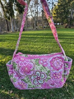 Vera Bradley Pink Floral Quilted Shoulder Bag